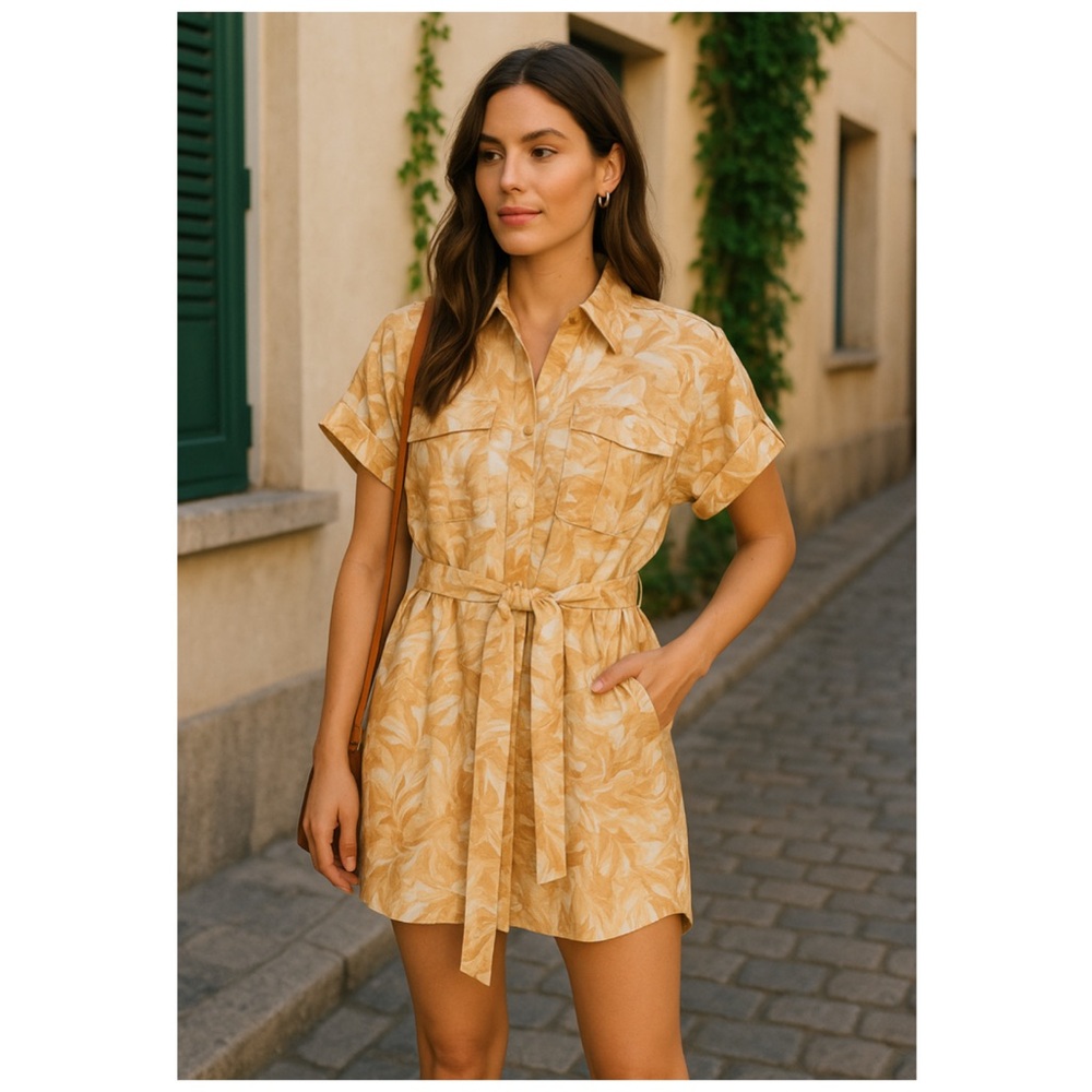 Significant Other Biscuit Floral Tie Waist Mini Dress NWT Size 8
